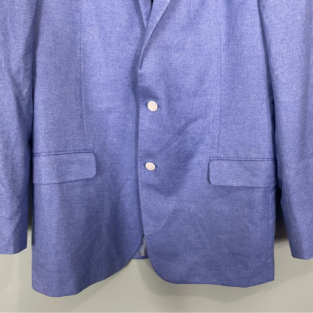 Hickey Freeman Silk‎ Cashmere Blend Blazer Sports Jacket Men 44 Long Light Blue - Picture 5 of 11